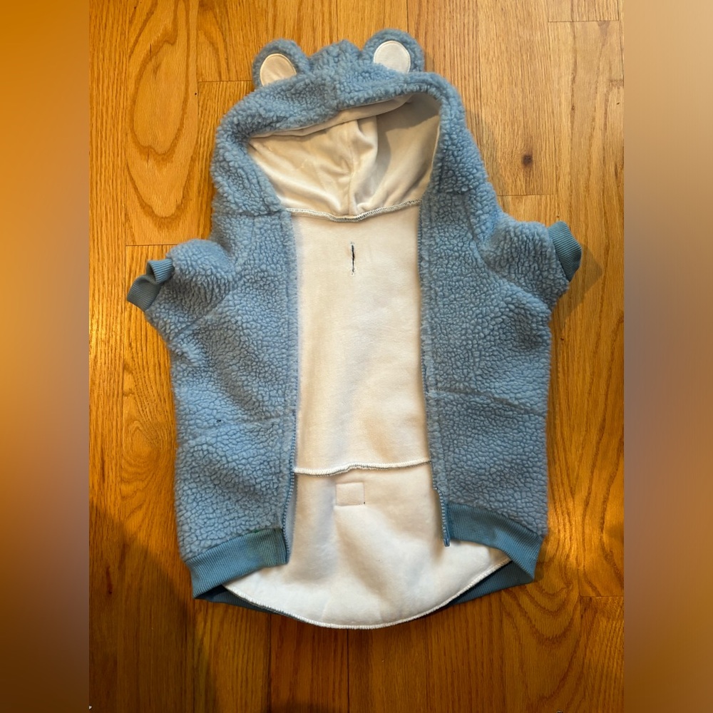 Plush Dog Coat with Ears